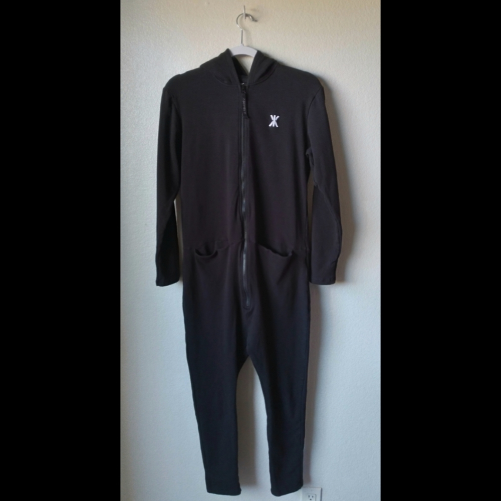 Onepiece Small Black Hooded Jumpsuit